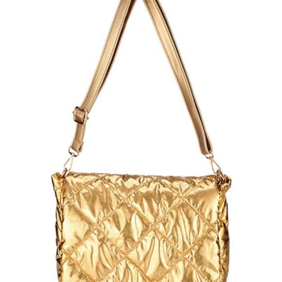 Quilted Puffy Flapover Crossbody - Picture 1 of 2